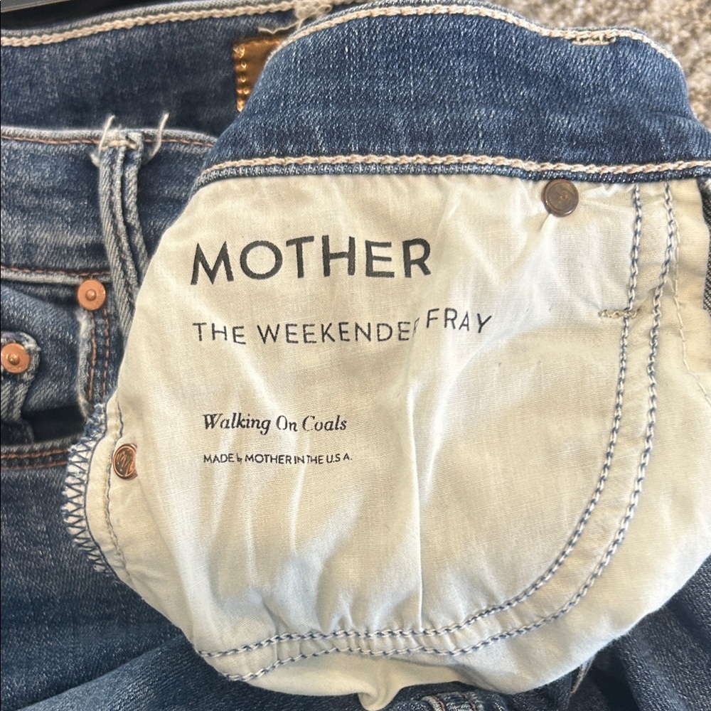 MOTHER Indigo Wide Leg Jeans - Picture 2 of 5
